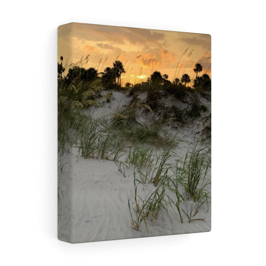 Sunset at the Dunes - Hilton Head Island, SC Satin Canvas, Stretched